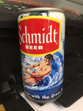 Schmidt Beer Scene Series Beer Can Empty Water Skier