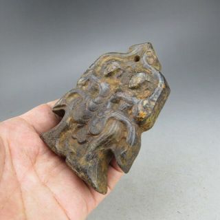 China,  jade,  collectibles,  Black magnet,  Hongshan culture,  dancers,  pendant S003 4