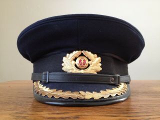 Volksmarine East German Navy Officer Peaked Visor Cap Hat U Boat Captain Ddr Nva