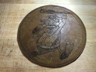 Wwii/ww2 - Leather Us Army Air Force Patch - Donald Duck/disney Unknown?