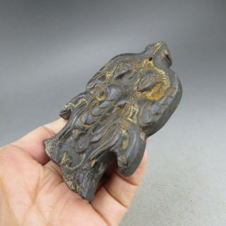 Chinese jade,  collectibles,  Hongshan culture,  black magnet,  dancers,  pendant W1953 4