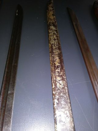 WW2 Japanese Type 30 Bayonets.  Two.  from Tokyo Arsenal and 3rd not Marked.  Bayone 10