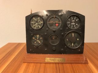 Ww2 Blind Flying Instrument Panel With Instruments - Spitfire,  Hurricane,  Etc
