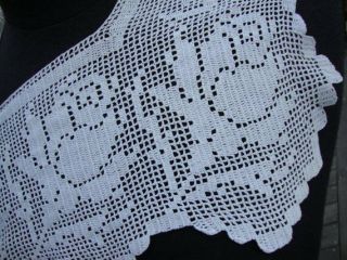 Over 4 Yards of Antique Cotton Cream Color Hand Crochet Lace Handmade Edging 2