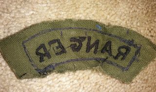 1960s OVERSIZED US ARMY VIETNAMESE MADE RANGER TAB PATCH VIETNAM IN - COUNTRY MADE 2