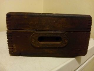 RARE VINTAGE antique Enterprise manufacturing company of PA wooden sad iron box 3