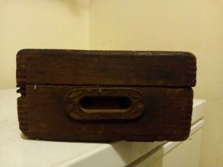 RARE VINTAGE antique Enterprise manufacturing company of PA wooden sad iron box 5