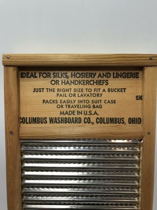 Vintage Dubl Handi Washboard Columbus Washboard Co Columbus Ohio Use Both Sides 3