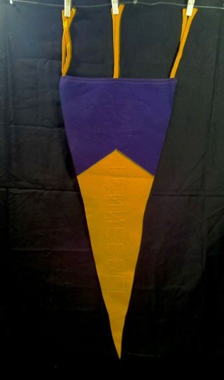 Vintage No Glow 1940’s USS Tennessee Pearl Harbor Battleship BB - 43 Felt Pennant 11