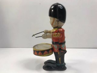 Line Mar Pre WWII Japan Tin Windup Walking Toy Drummer Vintage 3