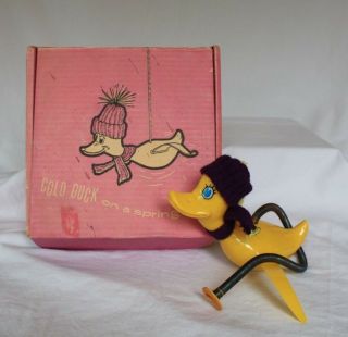 Vtg Cold Duck On A Spring Yellow 1972 Executive Games