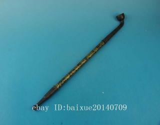 chinese old copper hand - carved Smoking tool tobacco stems a02 2