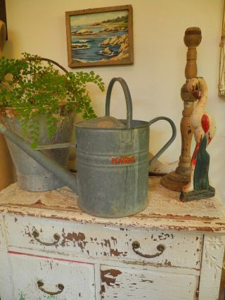 Wonderful Vintage Haws Galvanized Metal 2g Watering Can Garden Decor