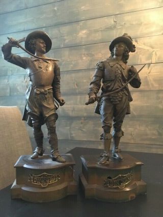Don Juan Bronzed Sculptures - Set Of 2