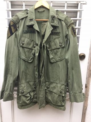 Vintage Vietnam War 1st Pattern Exposed Button Jungle Jacket Air Cavalry