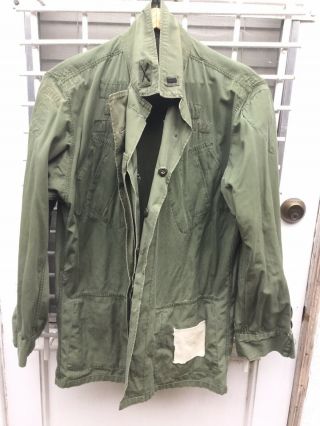 Vintage Vietnam War 1st Pattern Exposed Button Jungle Jacket Air Cavalry 8