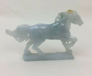 Antique Chinese Jade Stone Carving Horse Detail Carved Polished Hards 2”x 3” 2