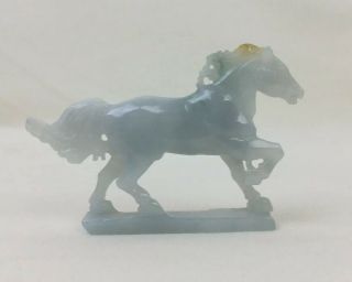 Antique Chinese Jade Stone Carving Horse Detail Carved Polished Hards 2”x 3” 4
