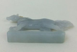 Antique Chinese Jade Stone Carving Horse Detail Carved Polished Hards 2”x 3” 5