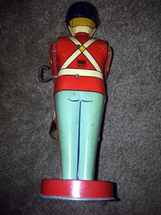 Vintage tin wind up toy by j.  Chein soldier drummer boy made in USA tin toy 3