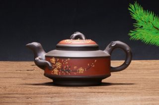 Chinese Yixing Zisha Teapot Handmade Hand Craft Plum Pot Pot Teapot 300cc