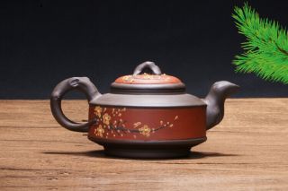 Chinese Yixing zisha teapot handmade hand craft Plum pot pot teapot 300cc 2