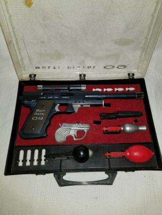 Vintage Topper Toys Multi - Pistol 09 Secret Agent Set In Case