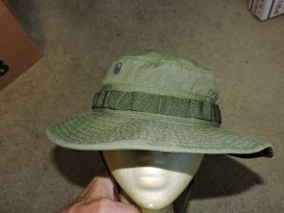 VINTAGE VIETNAM ERA MILITARY ARMY JUNGLE BOONIE HAT MENS SIZE 7 1/4 SUMMER SUN 5