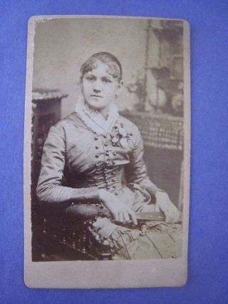 Civil War Cdv Photo.  Southern Belle Old Vtg Antique.  45.  Richmond,  Va.