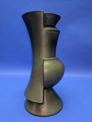 Claude Dumas Shadows & Light Green Ceramic Vase - French 11 