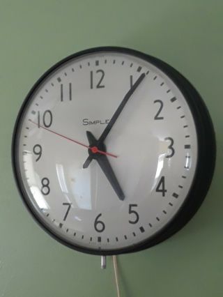 Vintage Schoolhouse Electric Wall Clock,  Simplex 507 - 049 Usa