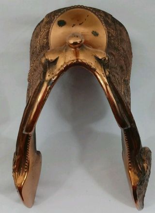 Vintage Bronze Metal Decorative Miniature Horse Saddle & description 2