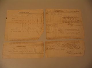1865 Civil War Pay Voucher Hum Us Colored Heavy Artillery Tennessee Ohio Cdii
