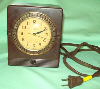 Vintage General Electric Timer Kitchen Clock Bakelite Mo.  8b52 Runs