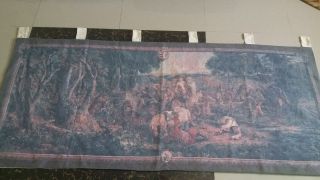 Antique 19c Aubusson French Tapestry Color Size 33 " X78 