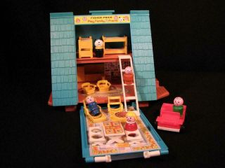 Vgc Complete Vintage Fisher Price Little People Play Family A Frame House 990