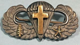 Ww2,  Us Airborne,  Chaplain Jump Wings,  J.  R.  Gaunt,  Pb,  Combat Star & Arrowhead