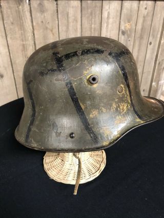 German World War Ii Camouflaged Helmet - Stahlhelm