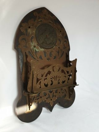 Oak Brass Copper Wall Letter Hymm Rack Arts & Crafts Gothic Ecclesiastical 2