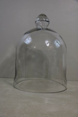 Vintage Large Glass Cloche Hand Blown Bell Jar French Country Display 14 "
