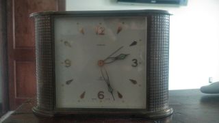 Vintage Semca Swiss Made 8 Day 7jewel Brass Case Alarm Clock