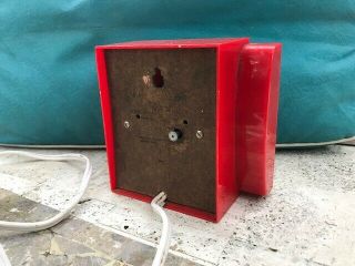 VINTAGE GENERAL ELECTRIC Telechron CLOCK MODEL 2H_ (?) _ Red Body - 3