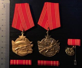 Order For Bravery 2 Variants With 2 Ribbons And Miniature Sfry Yugoslavia