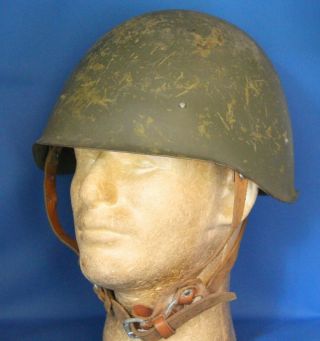 Russian M42 / 62 Army Helmet - With East German Chinstraps