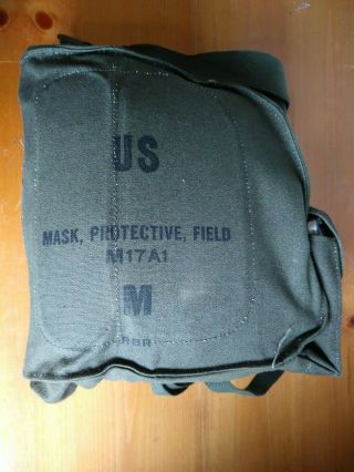 Us Army Vietnam M17a1 Gas Mask & Carrier Bag Package M17 A1
