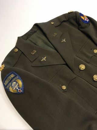 Named Officer WWII U.  S.  Airborne Troop Carrier Jacket Army Air Force AAC 1942 2