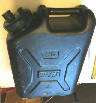 Black Plastic Water Jerry Can Water U.  S.  Military Bronson
