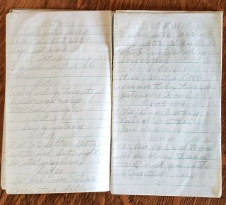 WWII Airman ' s Hand Written POW Diarys 4