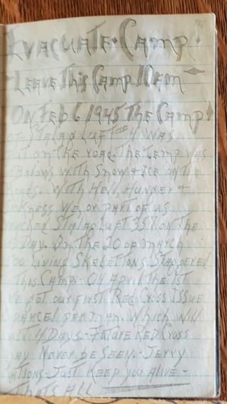 WWII Airman ' s Hand Written POW Diarys 5