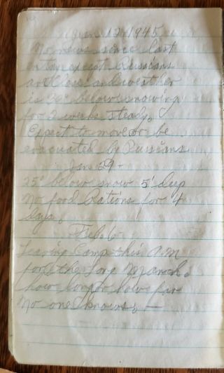 WWII Airman ' s Hand Written POW Diarys 6